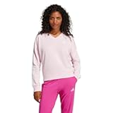 adidas Women&apos;s Essentials 3 Stripes French Terry V-Neck Sweatshirt