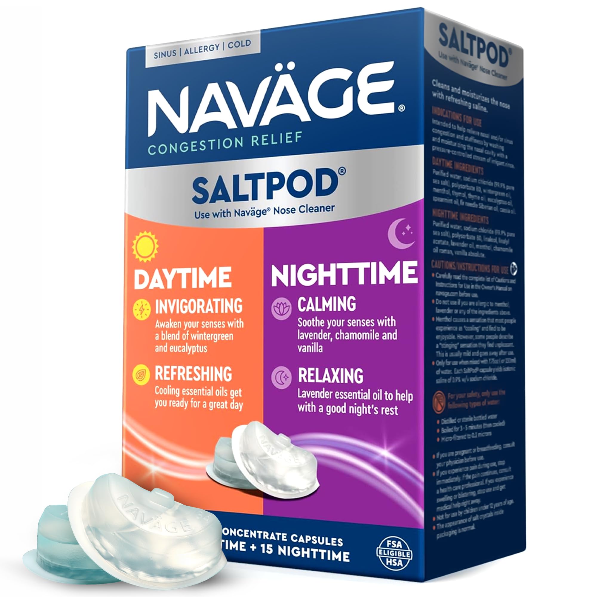 NAVAGE® SaltPods Refills with Alkalol, 3 30-Packs, Wintergreen & Eucalyptus — Amazon image 11
