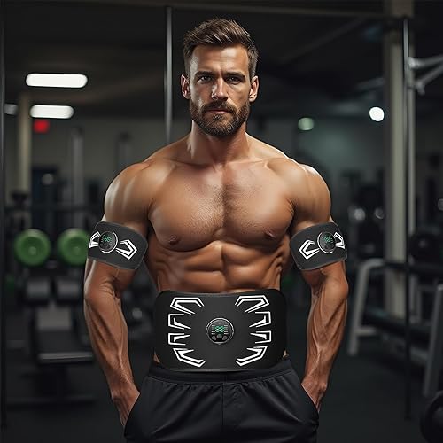 Miniatura 5 de Estimulador muscular electrónico, estimulador de abdominales, tónico muscular portátil para acondicionamiento muscular, equipo de entrenamiento de