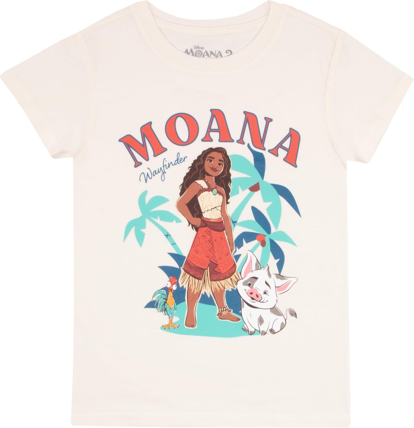 Disney Moana and Friends Girl's Graphic Print T-Shirt 2-Pack - Short Sleeve Tees Bundle for Kids - Image 3