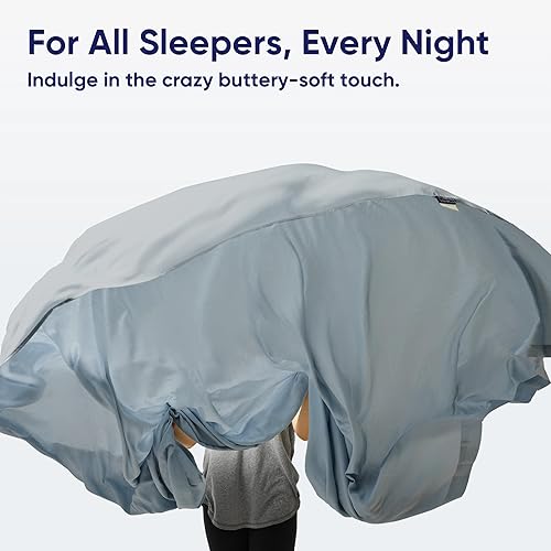 Miniatura 4 de Vesta Juego de sábanas de lujo 100% eucalipto austriaco, refrescante para personas que duermen con calor, suave como la mantequilla, perfecto para