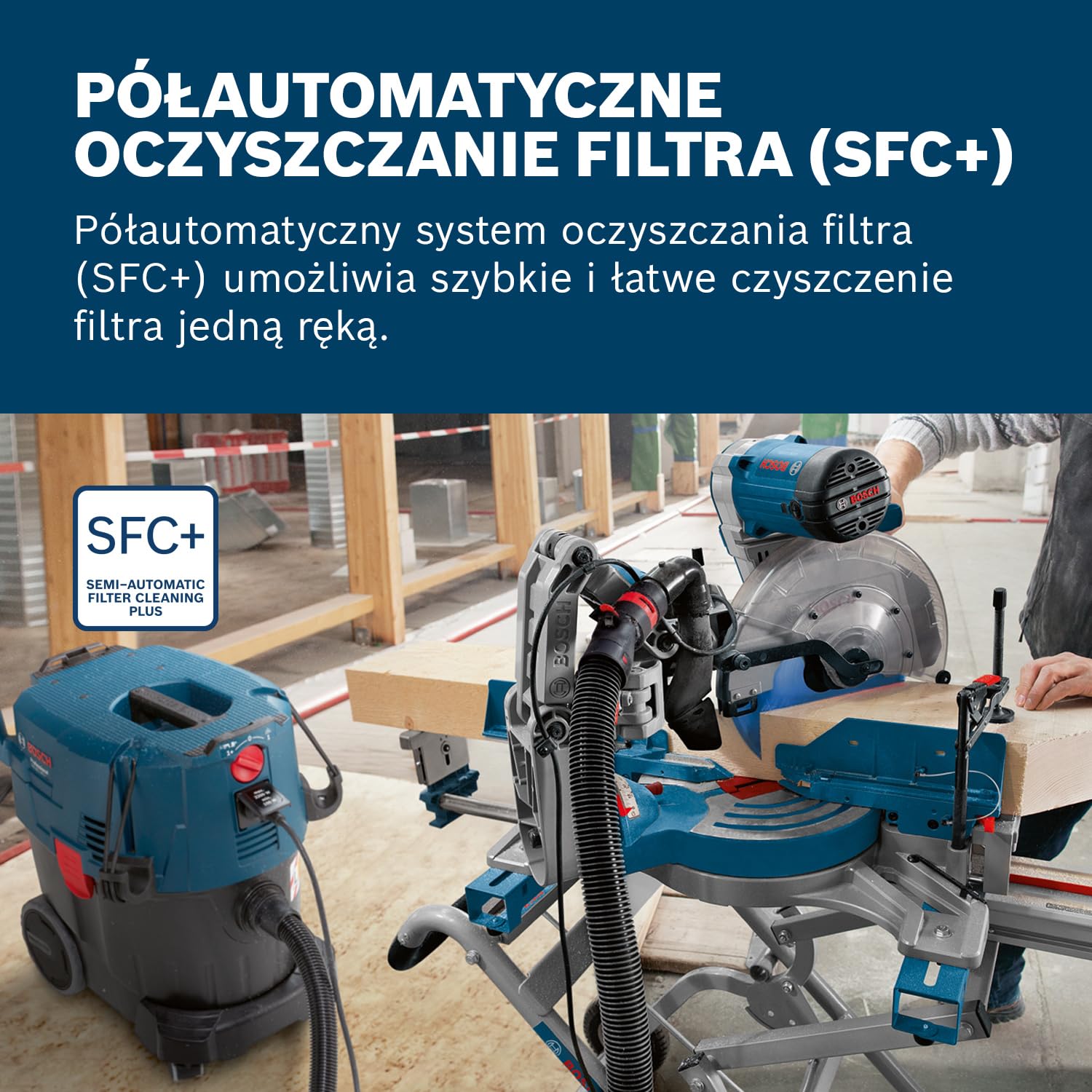 Bosch Professional: odkurzacz do pracy na sucho i mokro GAS 35 L SFC+ (1 380 W, klasa ochrony przeciwpyłowej L, osprzęt)