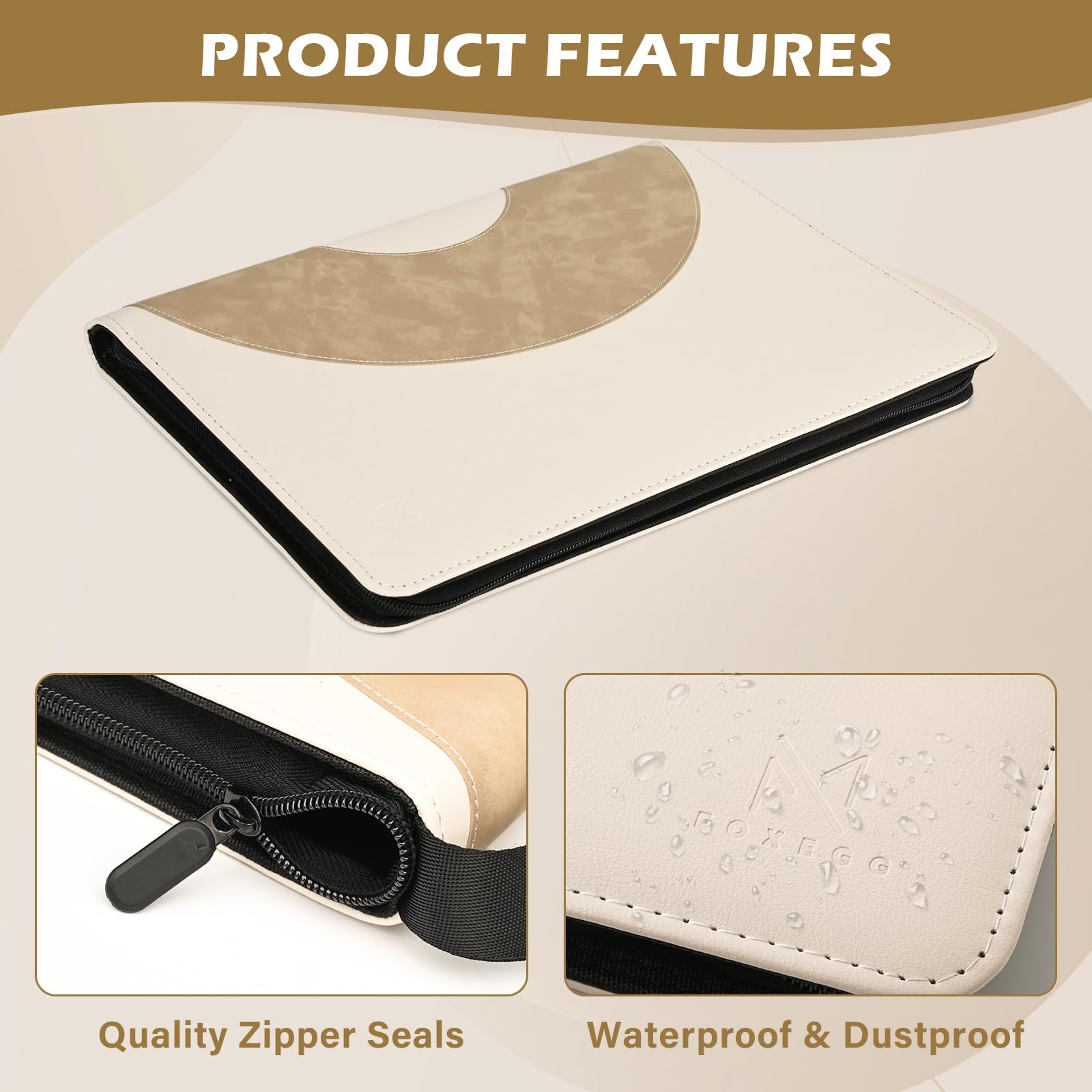 Foxegg Trading Card Binder 360 Pockets, Card Binder 9 Pocket, Side Loading Card Collection Binder, Collectible Card Albums Card Folder for MTG, TCG, Football, Sports Cards, Game Cards No Damage