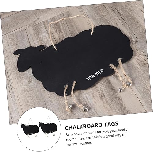 Miniatura 6 de Tofficu 2 mini pizarras de tiza en forma de oveja, pizarra colgante para decoración del hogar, bodas, manualidades, letreros de jardín, mensajes