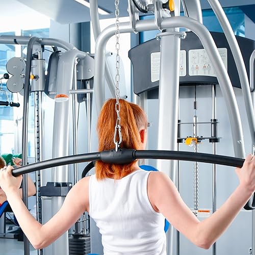 Miniatura 3 de Cadena de fitness de 23.62 pulgadas, cadena de extensión de cadena de peso, cadena de extensión para tríceps, ejercicio, peso muerto, sentadillas y