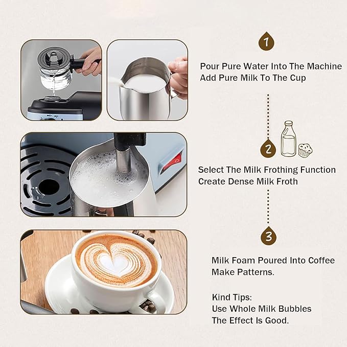 Cafetera Automática de Espresso 240ml con Espumador de Leche miniatura 4