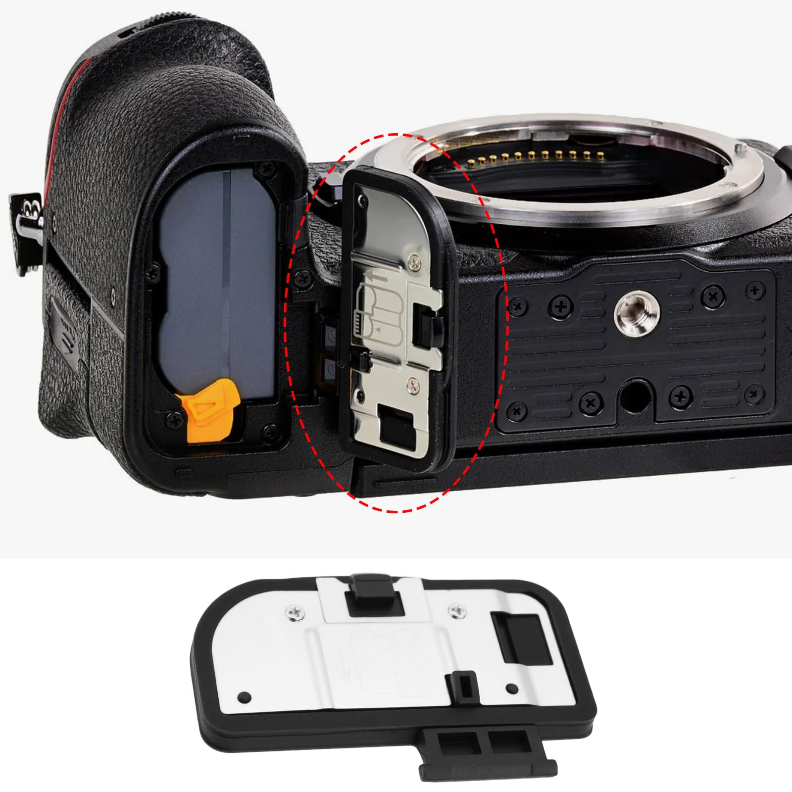 Tapa De La Batería Para Cámara Nikon Z5 Z6 Z6II Z7 Z7II – De Plástico Y Metal Con Ajuste Hermético Para Evitar Polvo Y Humedad