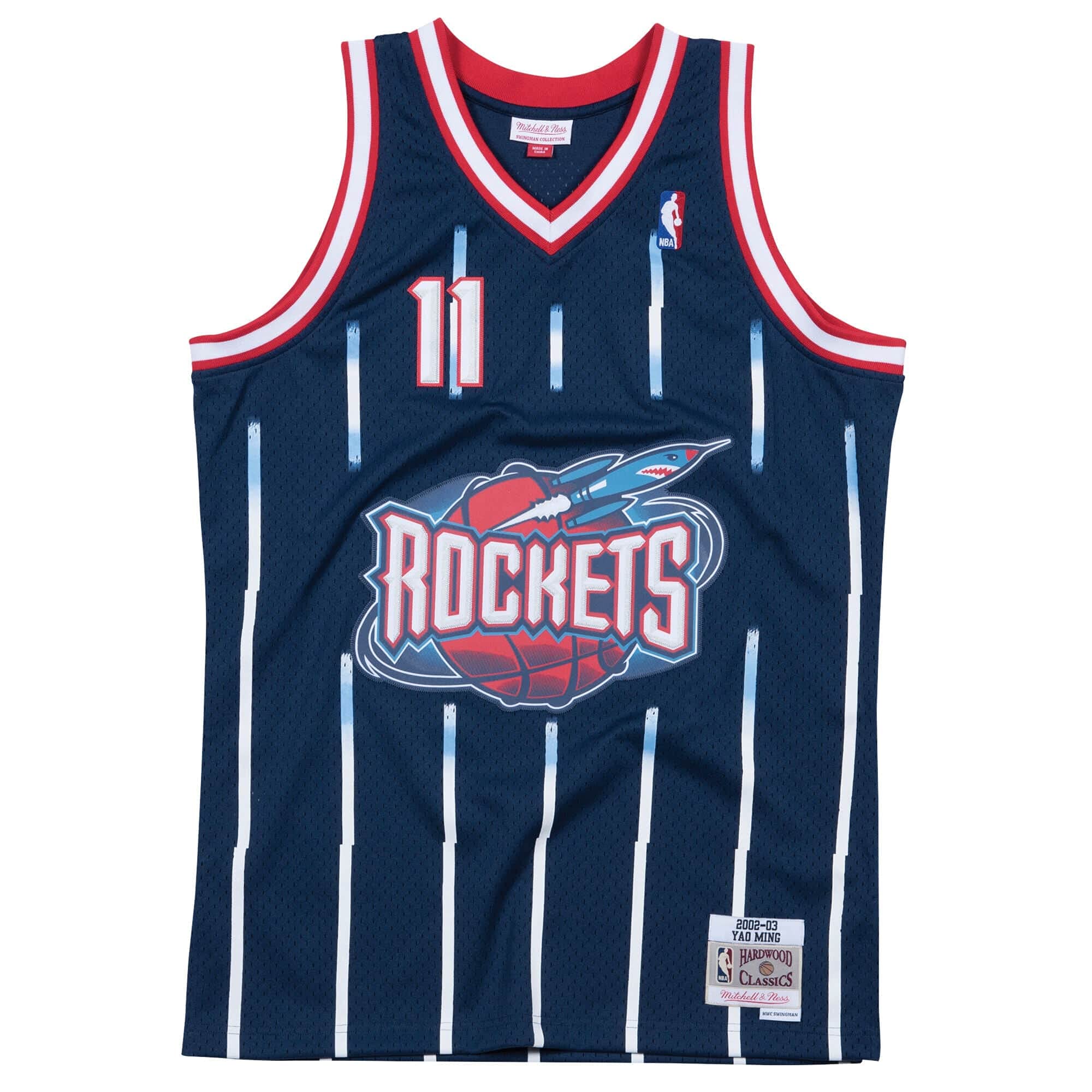 Mitchell & Ness Yao Ming #11 Houston Rockets 2002-03 Swingman NBA Trikot Navy, S