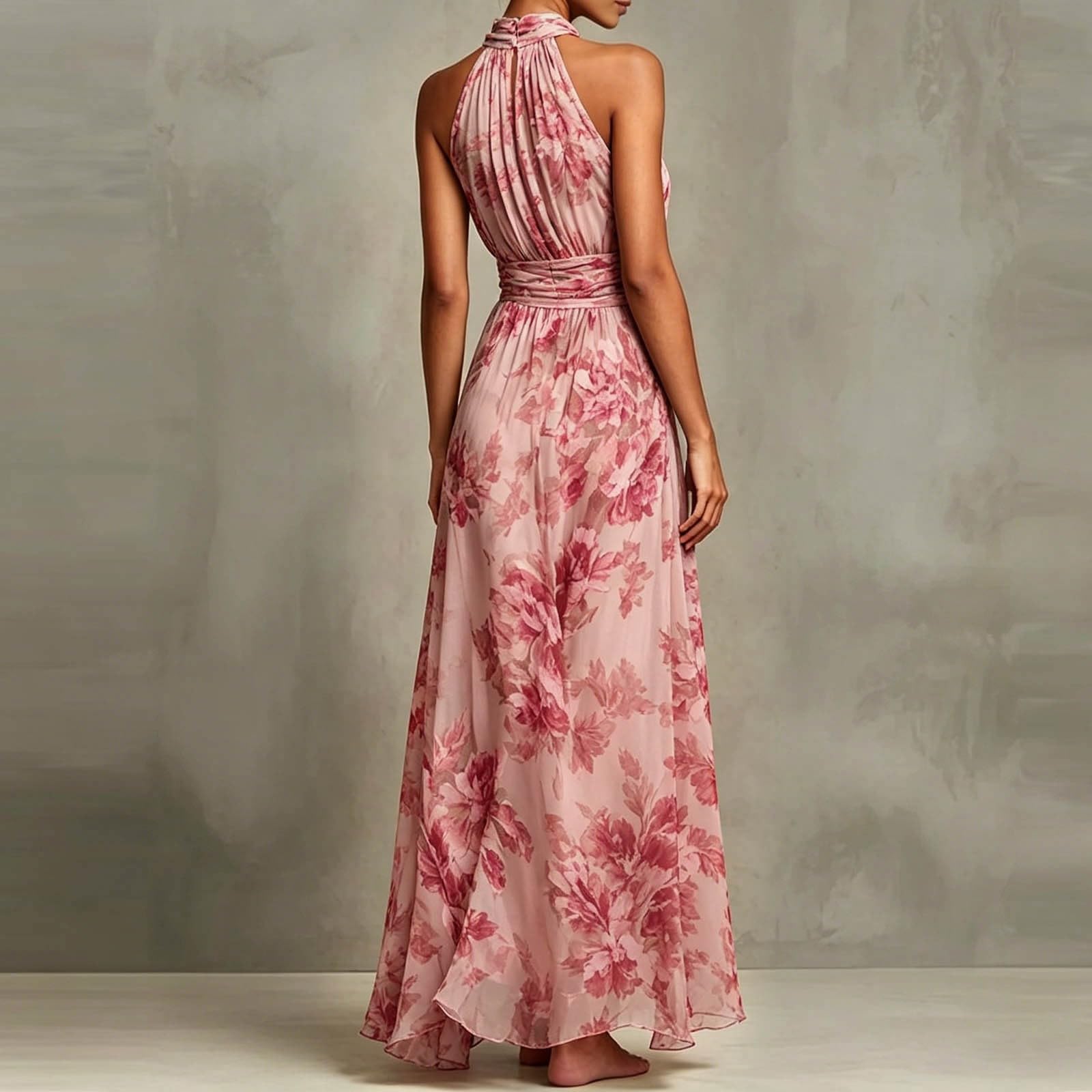 Abito da Sera da Donna Vestiti Spalle Scoperte di Cocktail Elegante Motivo Floreale Abiti in Tulle Morbido E Traspiranti Vestito Linea A per Matrimonio Ballo Feste