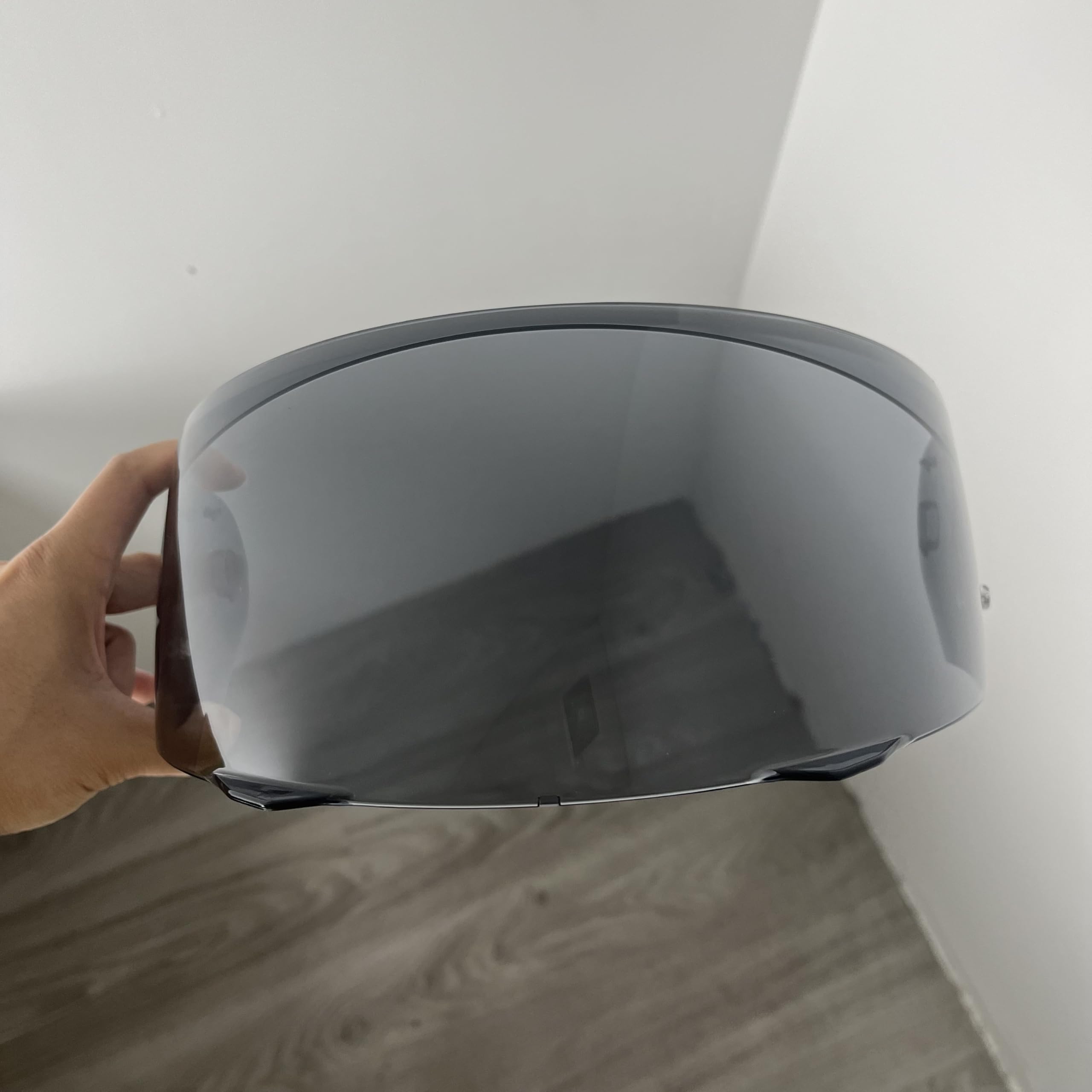 Cylclnb Light Black-For Day+Night Yourname Shield For Hjc Hj33,I90,I91 Face Shield Uv-Protected Visera Casco Moto (Silver-For Day)(Light Black-For Day+Night)