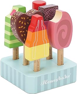 Le Toy Van Honeybake Collection Ice Lollies Set Premium Wooden Toys for Kids Ages 3 Years & Up (TV284)
