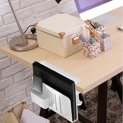 Miniatura 6 de Foehes Desk Side Storage, Clamp on Desk Organizers and Storage, Office Desk Organizer with Pencil Holder, File Organizer for Desk, Teacher Desk Home