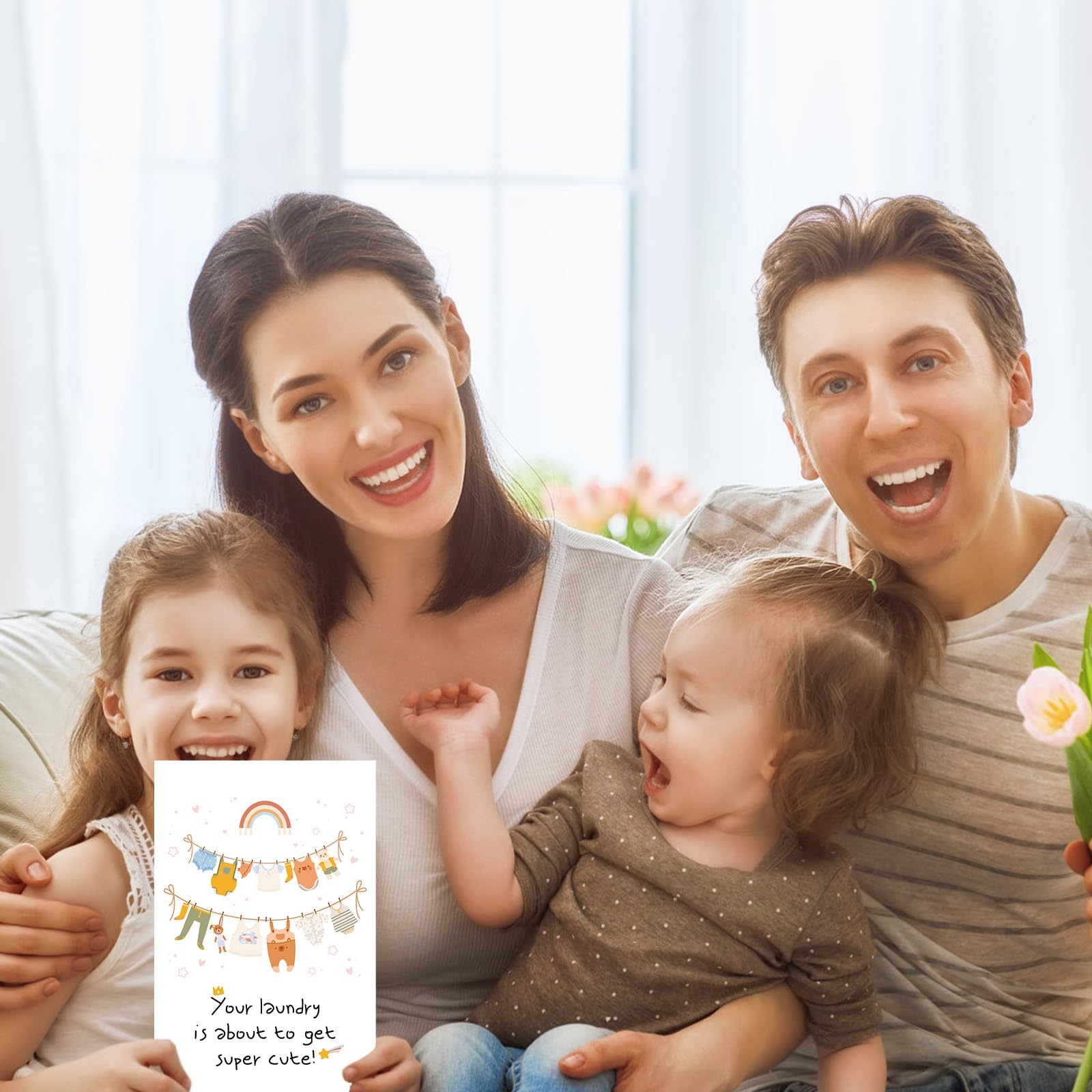 Babyparty Karte Lustig – Süße Glückwunschkarte Zur Geburt Für Mama & Papa, Mit Umschlag
