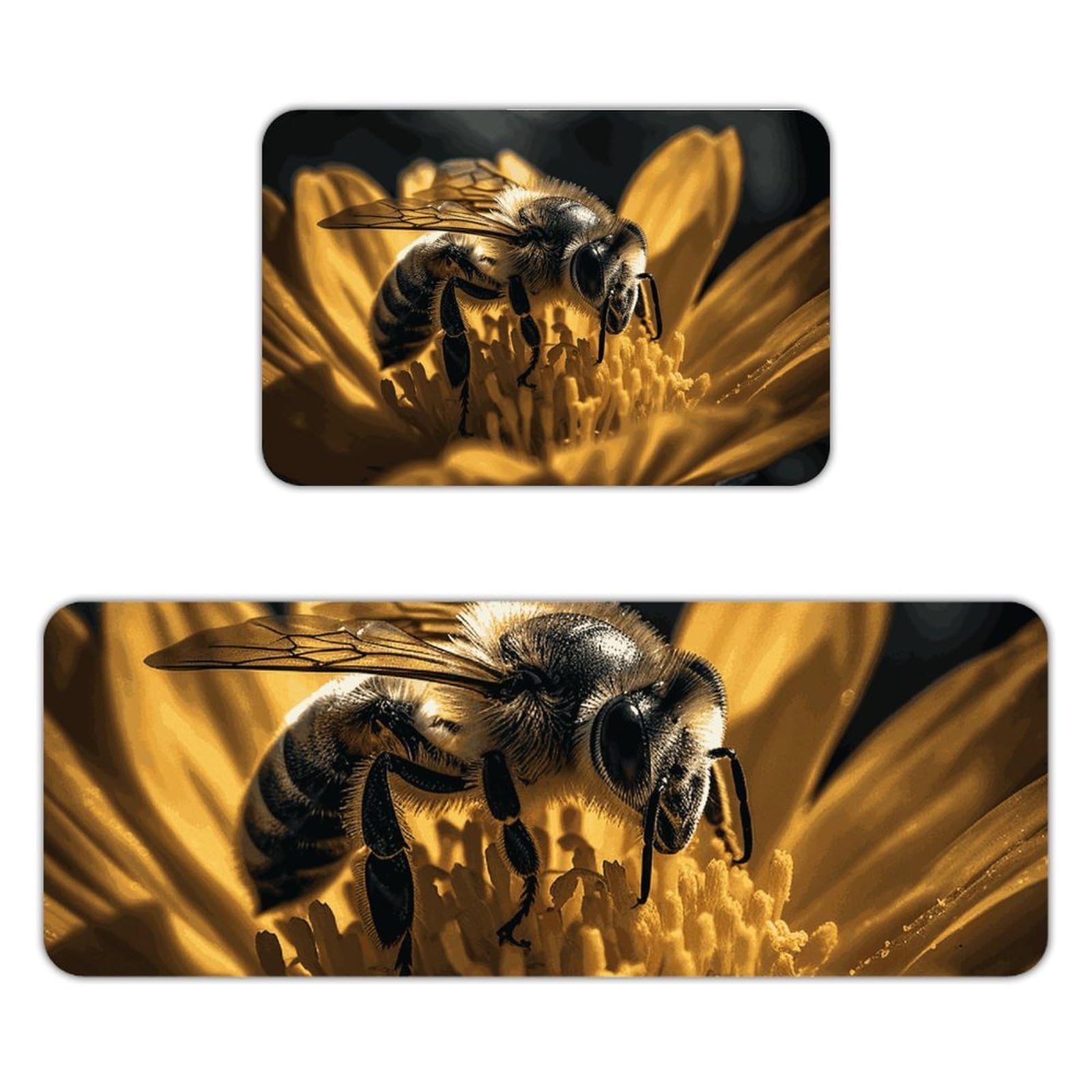 Tapete de cocina Serious Bee superabsorbente de franela suave y lavable para el suelo del hogar