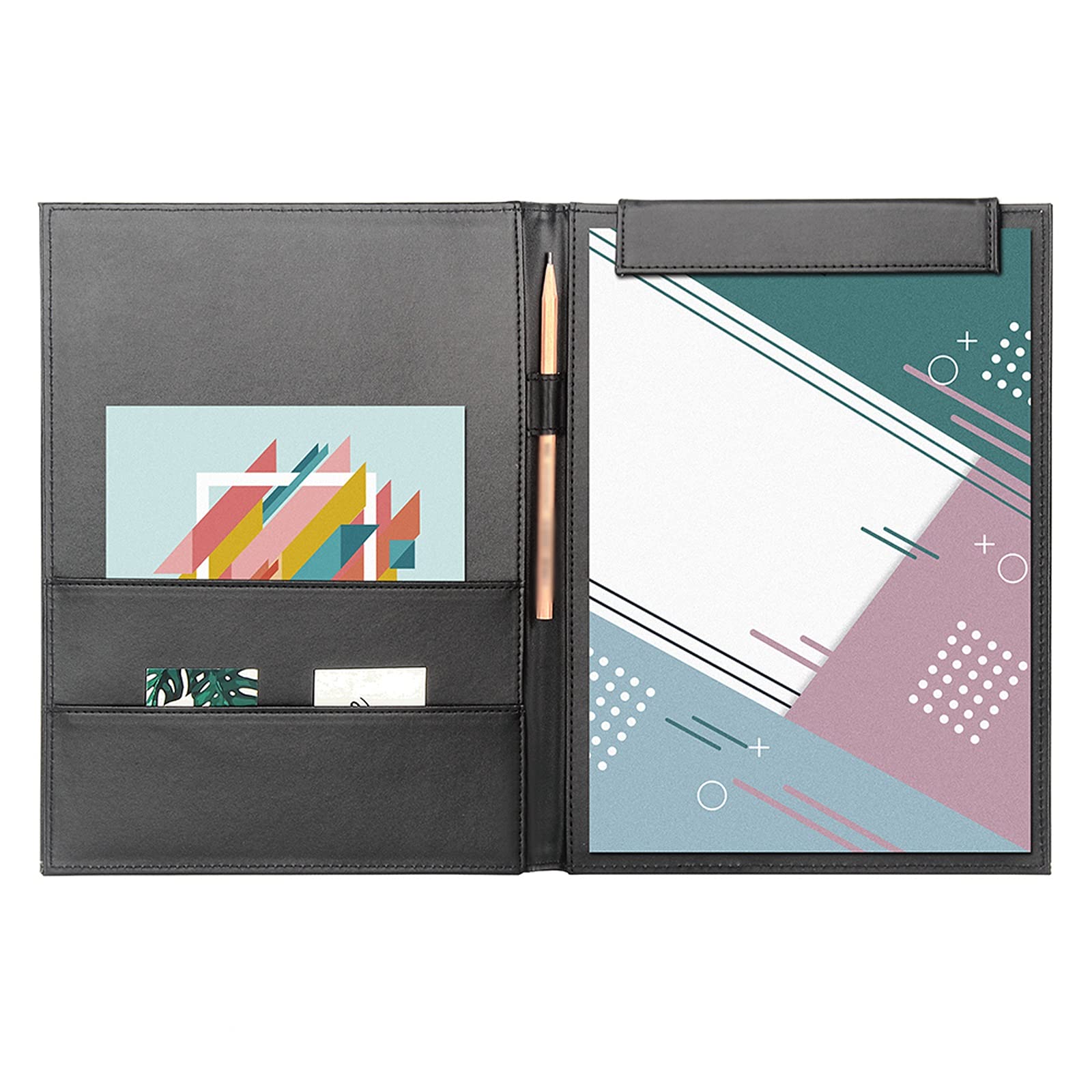 cartella file Cartella pieghevole Copertura in pelle riunione for riunione for appunti Appunti Magnetic Binder Over Funzione Scrittura della scheda Scrittura Creative Office Office Folder-2 Packs (Co
