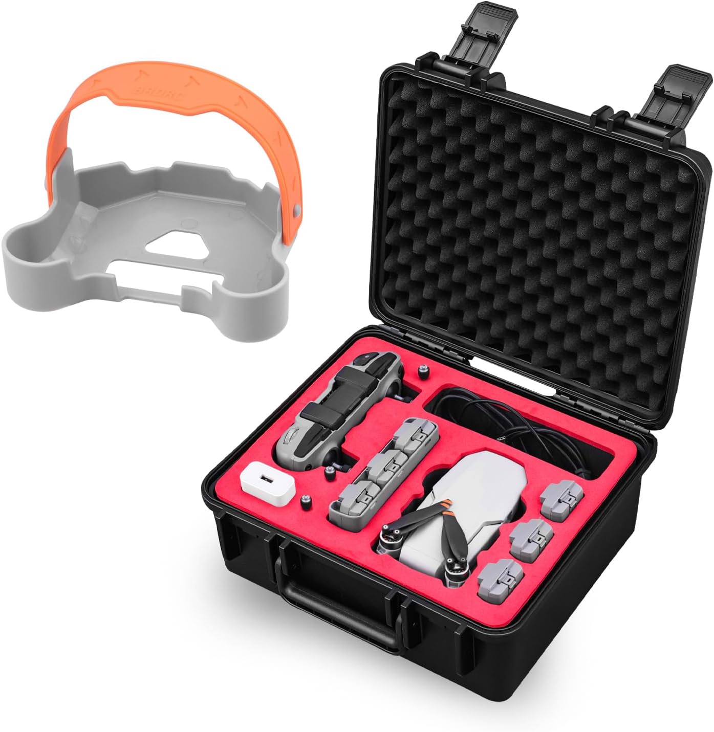 Mini 2 4K Propeller Holder Strap, Waterproof Carrying Hard Case Hardshell Portable Travel Box for DJI Mavic Mini 2 SE/Mini 4K/Mini 2 Fly More Combo Drone Accessories