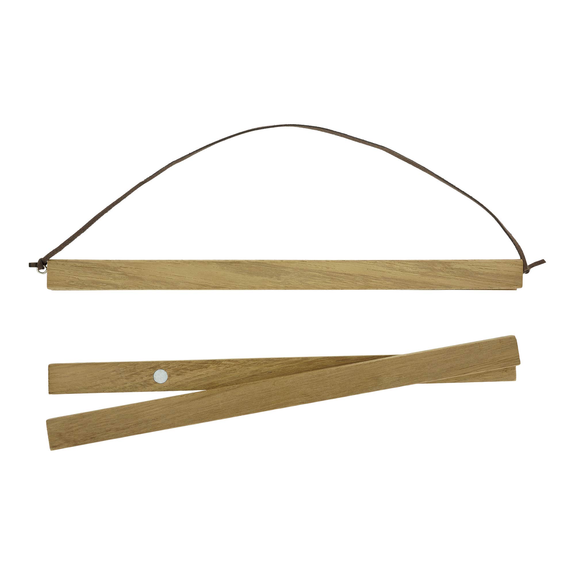Gufri - Lot 5 Cadres Photo Magnétiques A3/A4 - Bois Teck - Suspension Facile