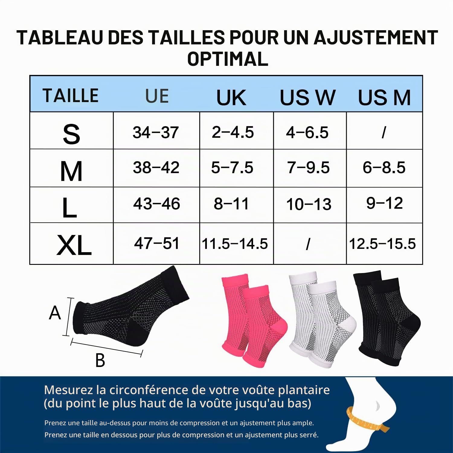 4 Paires Chaussettes Pour Neuropathie Chevillere Entorse Chaussettes Chevillere De Maintien Sport Attelle Cheville Pour Hommes Femme Protege Cheville for Football Basketball Running Hiking