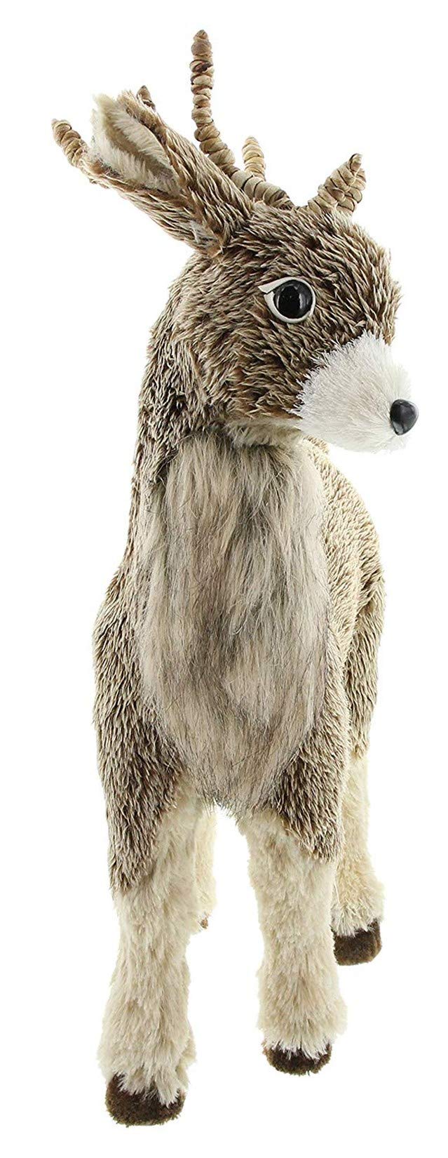 Dekoleidenschaft Figur Rentier mit Kunst-Fell, 49 cm hoch, Deko-Tier, Weihnachtsdeko stehend, große Dekofigur, Tierfigur