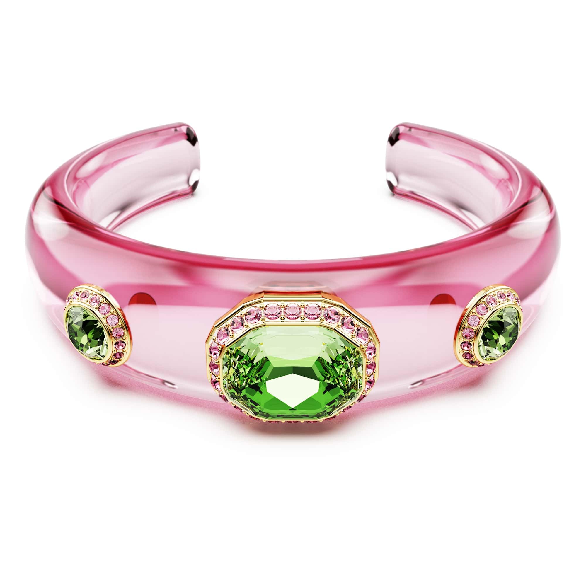 Swarovski Dulcis Kolekcja bransoleta mankietowa, mieszane szlify, wielokolorowy, pokryty w odcieniu złota