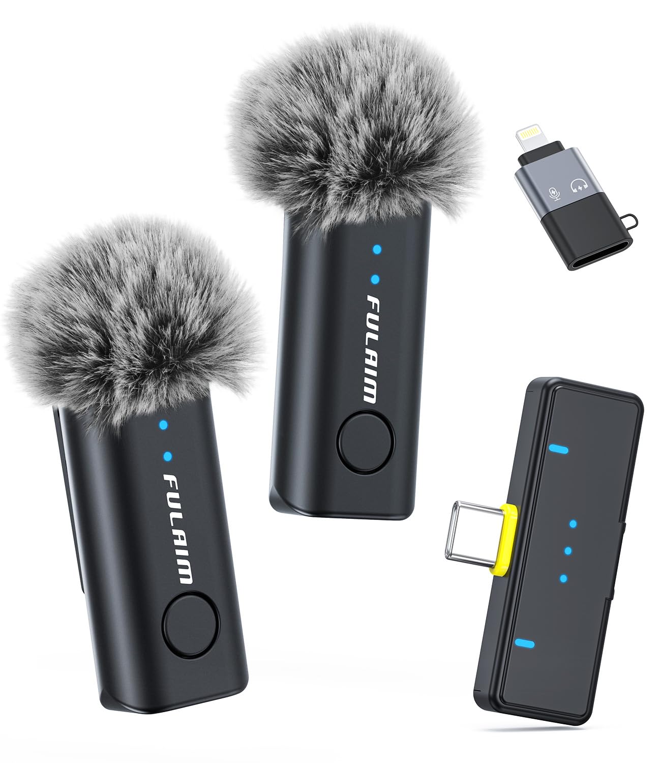 FULAIM Microfono Lavalier Wireless - Microfono Bavero Per Video YouTube E Smartphone - Foto 9