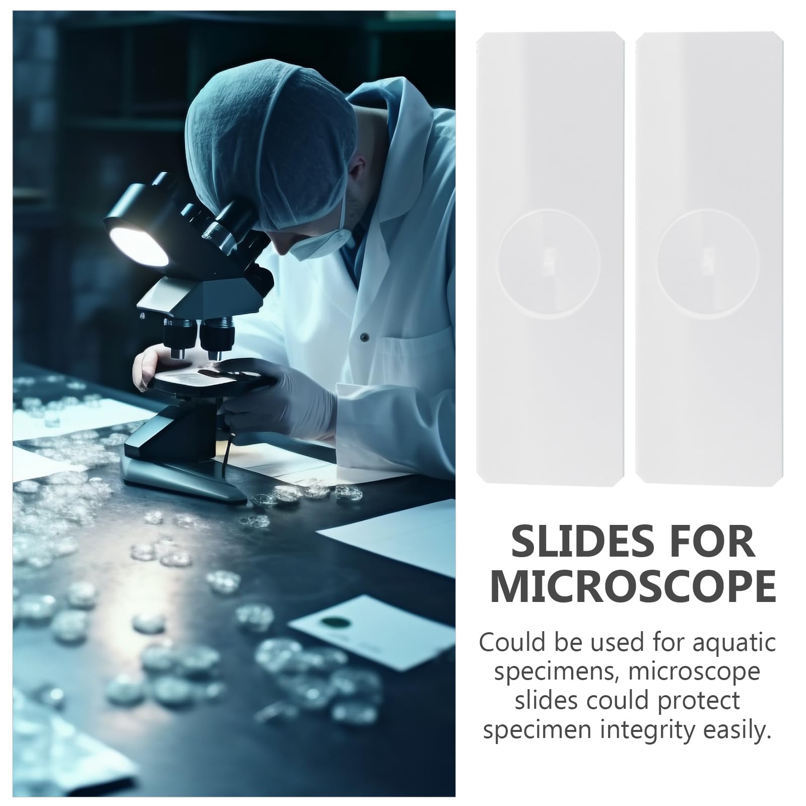 iplusmile 50 Uds Portaobjetos Cóncavos Portaobjetos De Microscopio Para Muestras Portaobjetos De Vidrio Para Muestras Portaobjetos Para Microscopio Laboratorio Portaobjetos De Microscopio