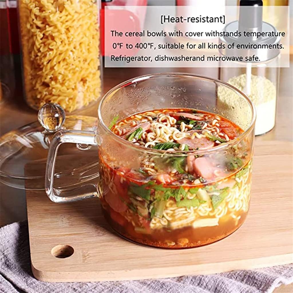 Transparent Glass Cooking Bowl Multi-function Fire Pot with Handle Instant Noodle for Household Cookware image 4