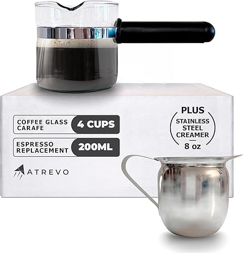 Repuesto de vidrio para jarra de café expreso, 4 tazas. Se adapta a la mayoría de las máquinas de café expreso, Mr. Coffee, Cuisinart, Breville.