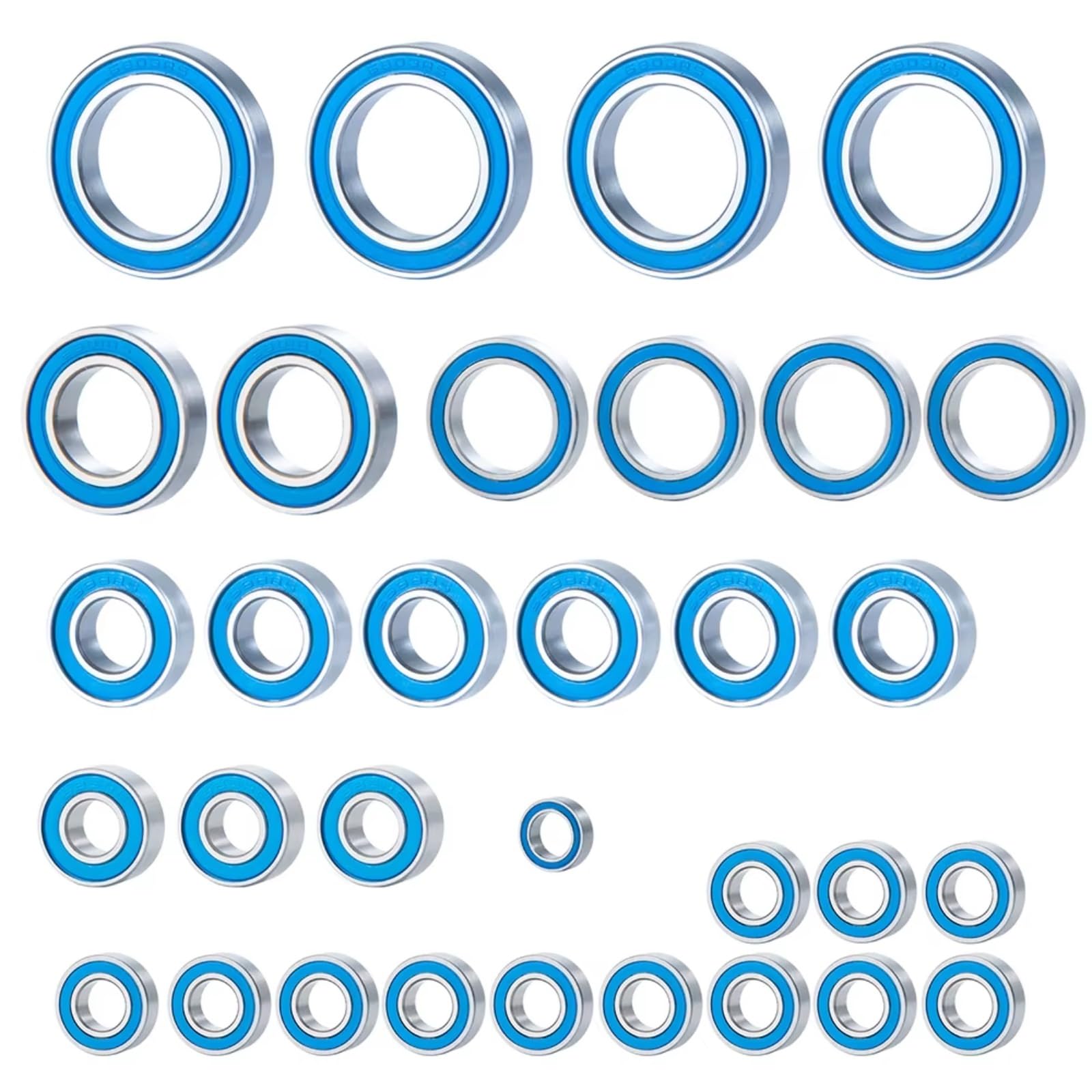 Per E-Revo 2.0 1/10 32 Pezzi Kit Mozzo Ruota Asse Cuscinetto Sigillato Blu RC Crawler Accessori Per Auto Cuscinetti Rc