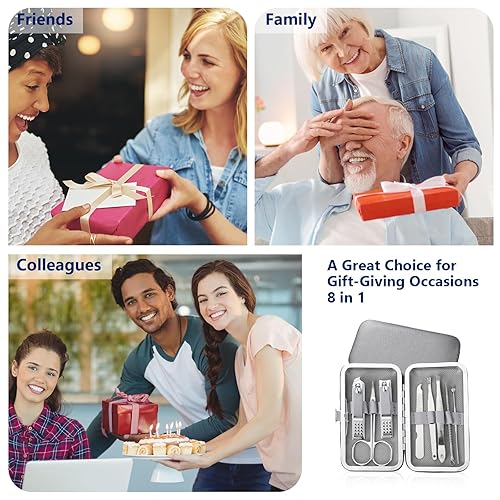 Miniatura 6 de Geosar Juego de 50 juegos de manicura de viaje, cortaúñas, pedicura, herramientas profesionales para el cuidado de uñas, juego de uñas de acero