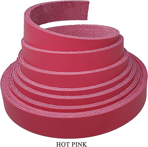 Miniatura 8 de Tiras de cuero de 58 pulgadas, colores brillantes de 2.4 a 0.110in, tiras de cuero Latigo, ideales para cinturones, collares, manualidades de cuero,