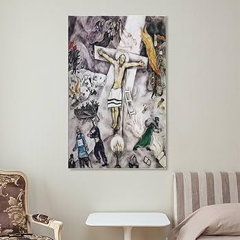 Amazon.co.jp: マルク・シャガール「白い磔刑」絵画アートポスター