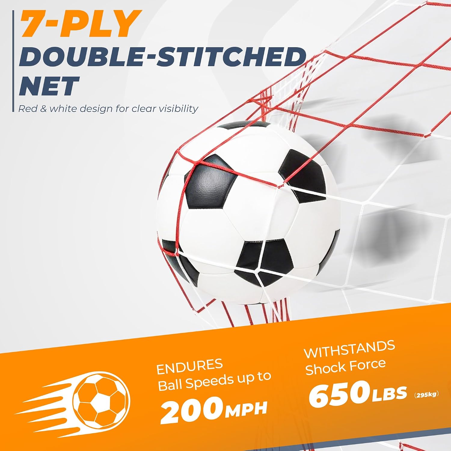 Soccer Goal, 12X6 FT Soccer Goals for Backyard, Portable Soccer Net for Outdoor Practice Training, Quick Setup Soccer Practice Equipment with Metal Base