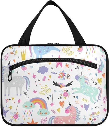 Miniatura 2 de Sinestour Neceser para mujer, bolsa de maquillaje de viaje, organizador de bolsas de cosméticos, bolsa de aseo colgante para mujeres y hombres,