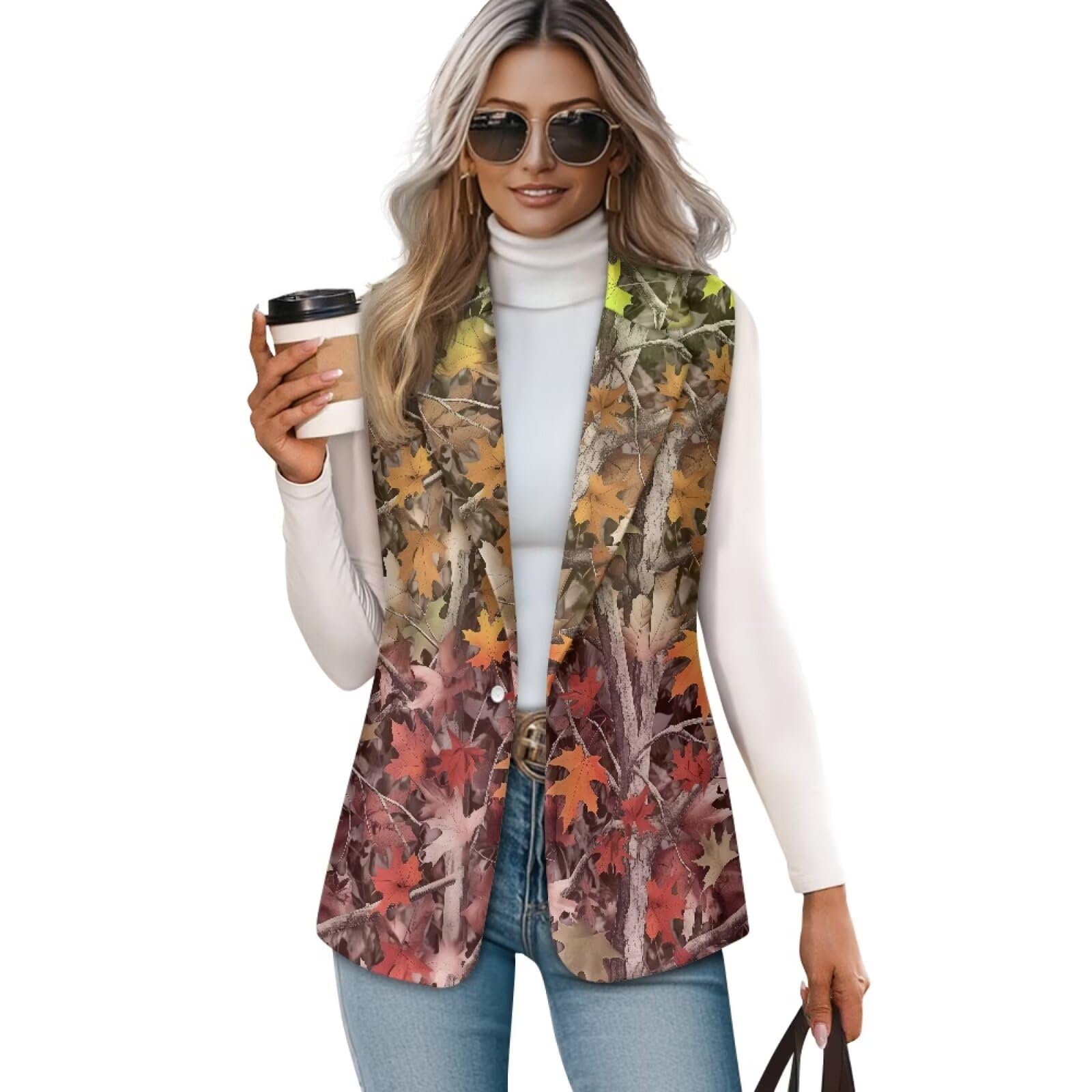 TOADDITDO Lapel Vest for Women Sleeveless Waistcoat Fashion Dressy Blazer Suit Vest Work Business Formal Vests Jacket S-5XL