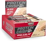 BSN Protein Crisp Bar by Syntha-6, Low Sugar Whey Protein Bar, 20g of Protein, Salted Toffee Pretzel, 12 Count (Packaging may vary)