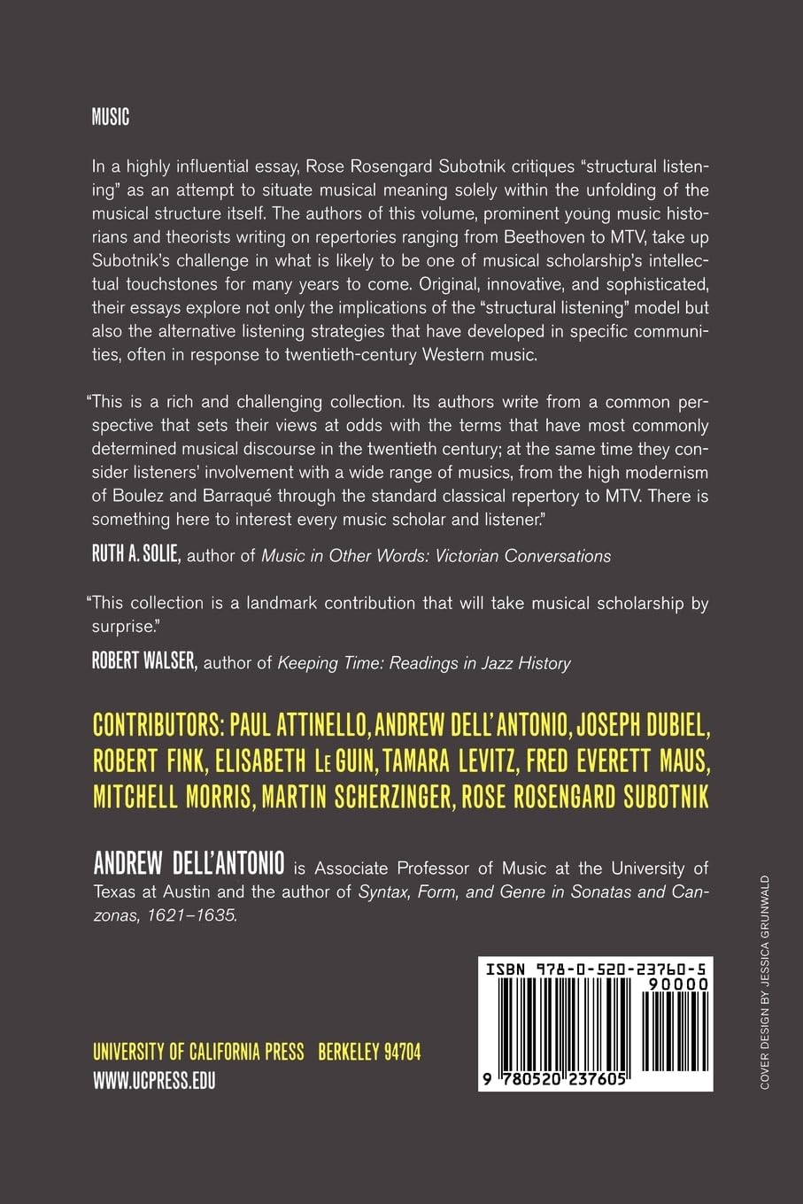 Beyond Structural Listening?: Postmodern Modes of Hearing