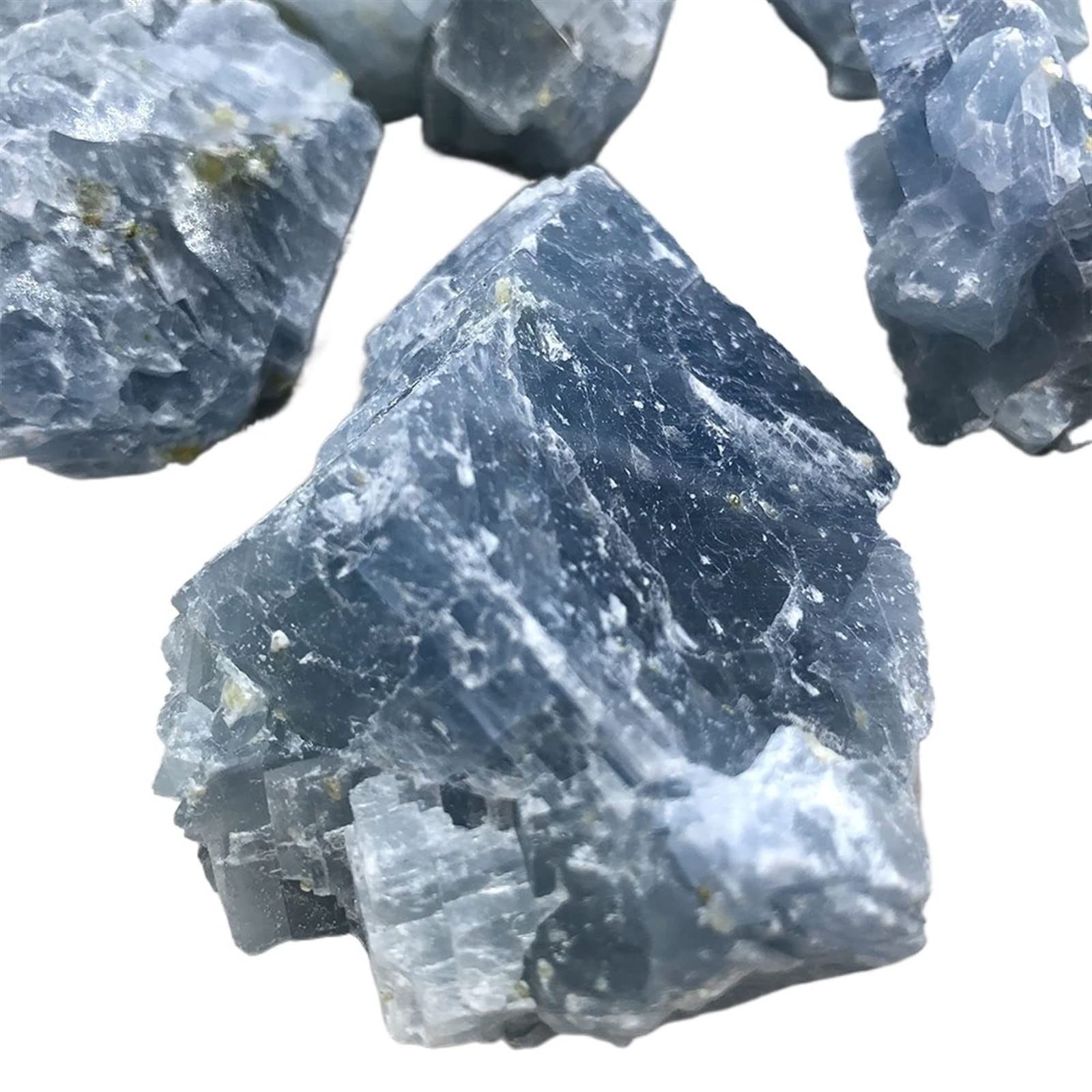 1pc Casuale Blu Calcite Pietra Grezza Cristalli di Quarzo Grezzo Acquario di Roccia Decorazioni for la casa Decorazione della Stanza
