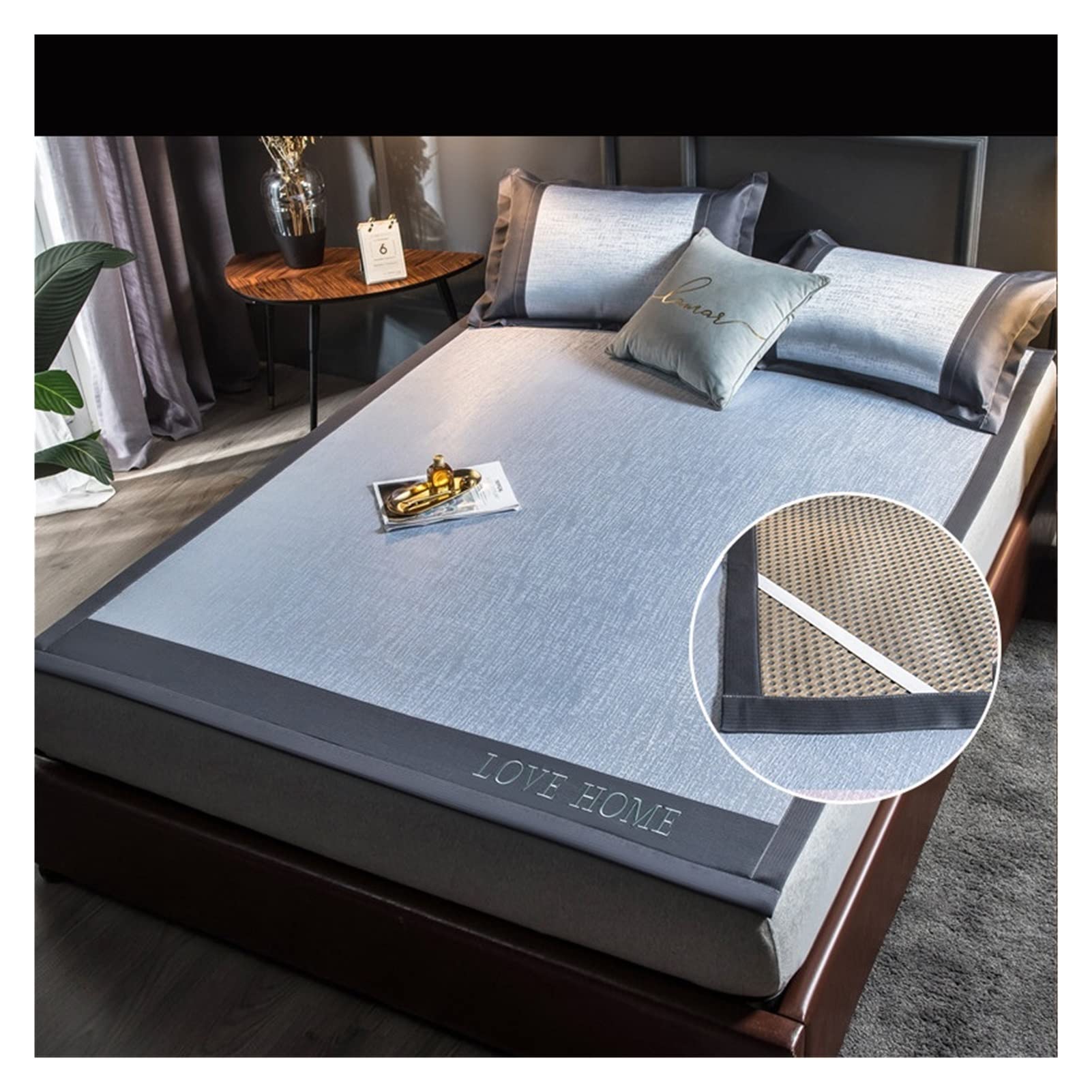 Ensemble de draps en soie glacée de prestige pour lit double 180x200