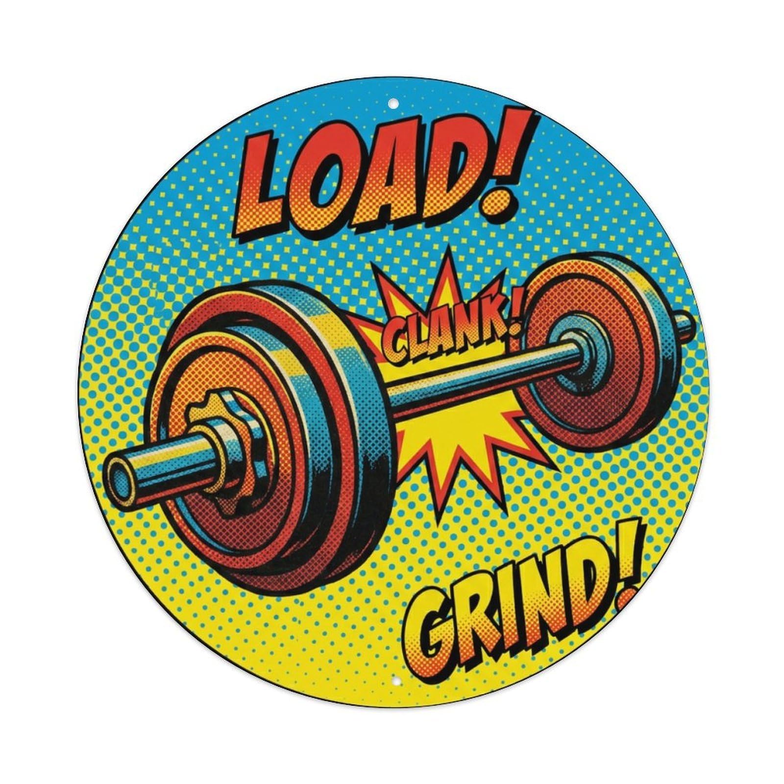 Fyrn Style Metal Tin Sign Gym Fitness Workout Motivation Exercise Grind