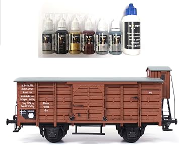 EarthMark Wagon124 Scale Boxcar Display Model Kit 56002 by Occre Boxcar Model with OcCre Premium Paint Set