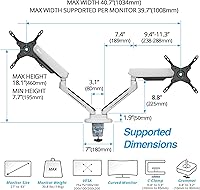Vista 4 de AVLT Soporte de escritorio con brazo para monitor de juegos RGB de 27 a 43 pulgadas, 20 modos de iluminación integrados, control de botón táctil, se