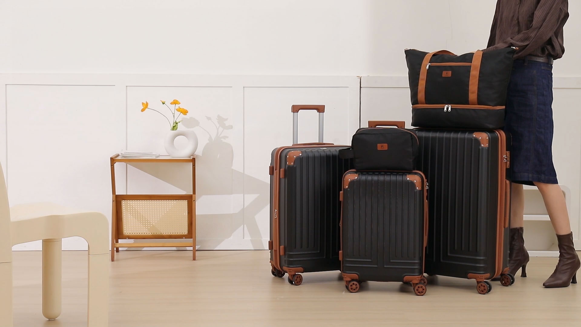 Amazon.com | KUNEL Luggage Sets 5 Piece, Hardshell Expandable
