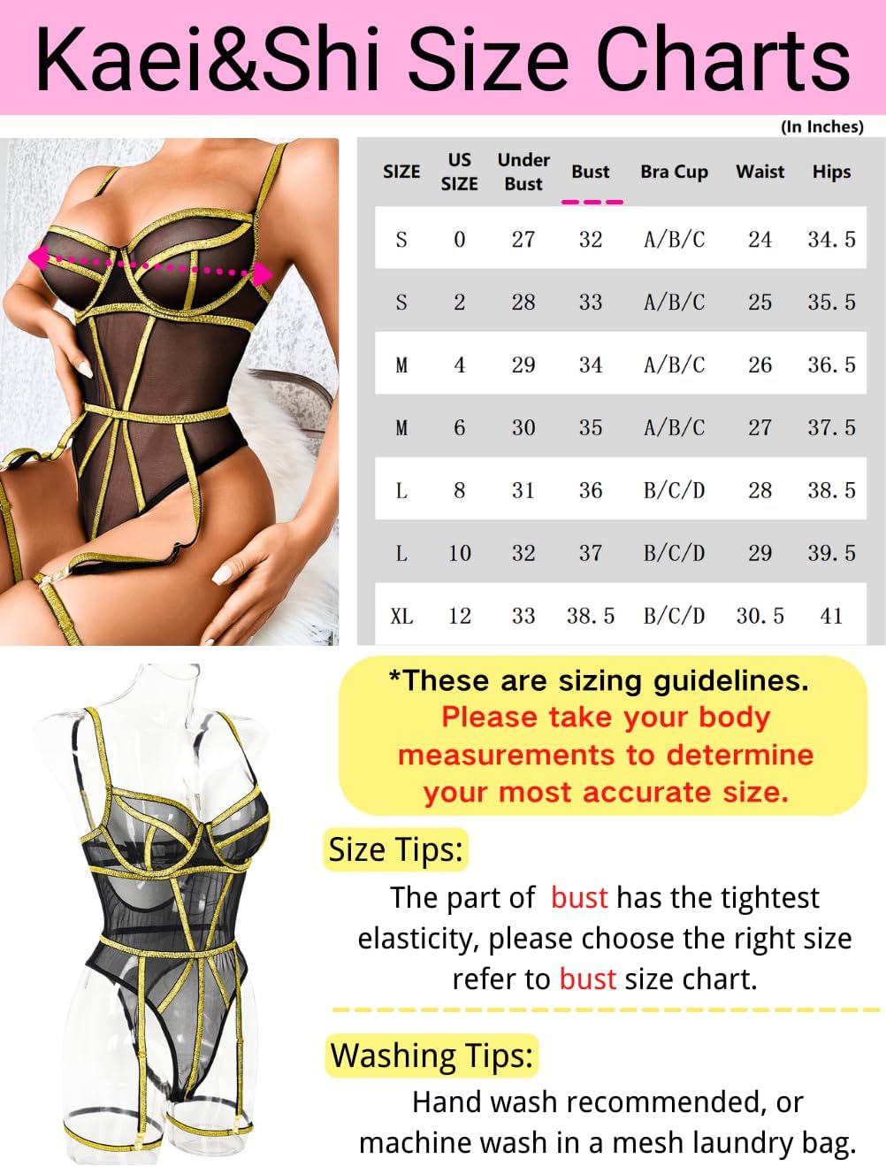 Kaei&Shi Rave Outfits For Women, Sparkly Strappy Corset Bodysuit, Festival Sequin Rhinestone Metallic, Sexy Mesh Lingerie - Image 6