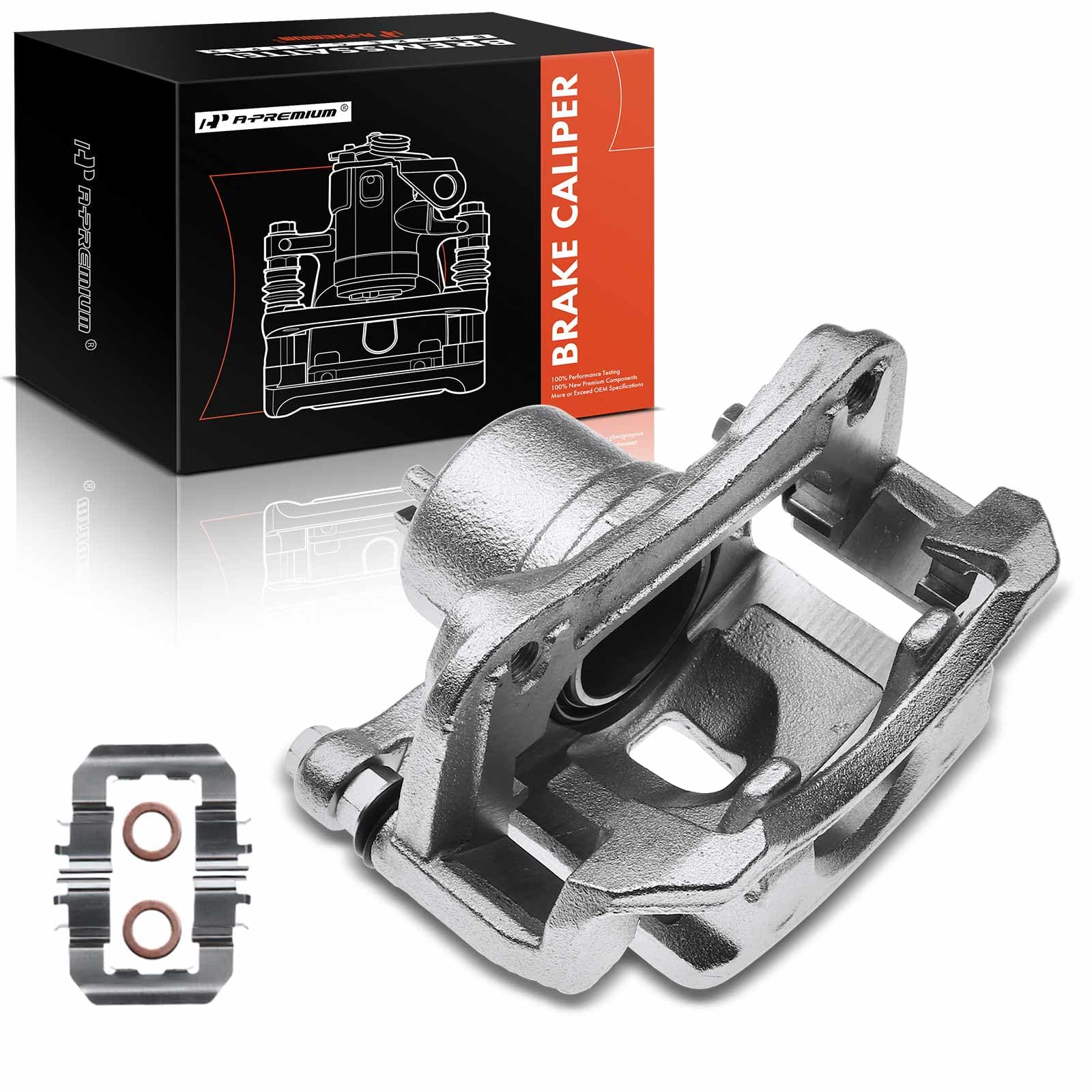 A-Premium Disc Brake Caliper Assembly with Bracket Compatible with Select Hyundai and Kia Models - Elantra GT, For Veloster, Forte, Forte Koup, Forte5