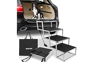 Foldable Portable Aluminum Pet Stairs for Large Dogs