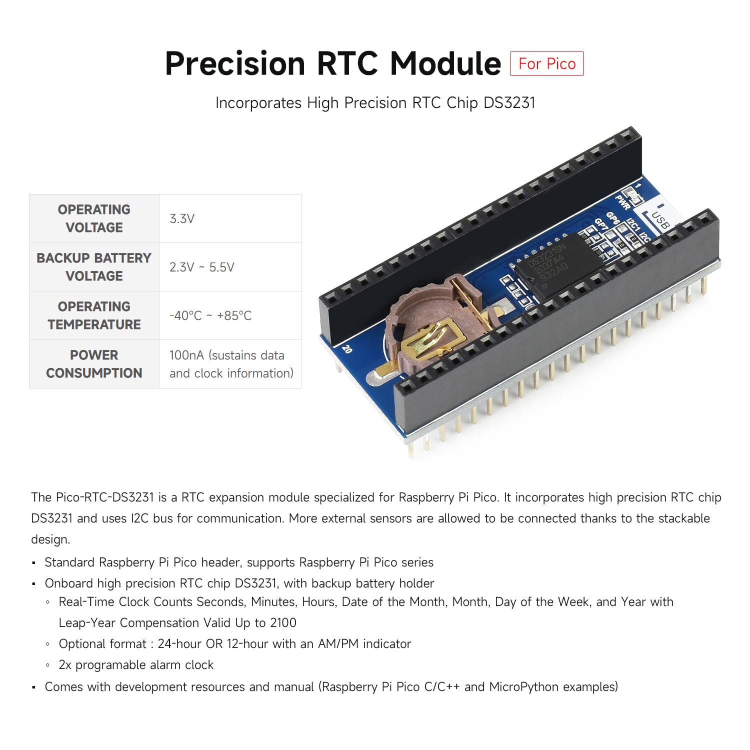 DS3231 RTC Module For Arduino & Raspberry Pi - High Accuracy Arduino ...
