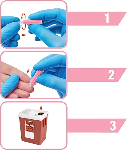 Miniatura 3 de MediVena ONE-CARE Plus Lancetas de seguridad, activadas por contacto, 28G x 0.071 in, 2000 / estuche