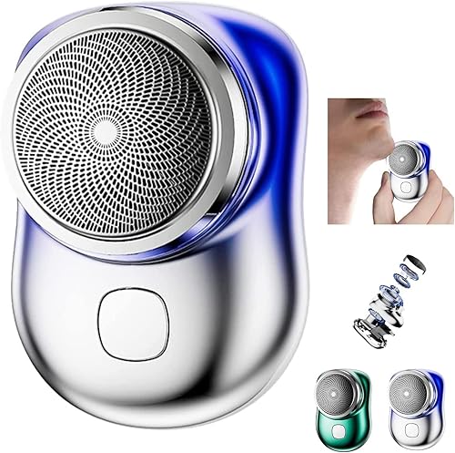 Mini afeitadora eléctrica portátil, fácil de usar con un solo botón para el hogar, afeitadora eléctrica portátil, mini afeitadora eléctrica