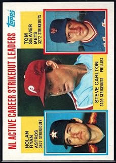 Baseball MLB 1984 Topps #707 Steve Carlton/Nolan Ryan/Tom Seaver NL Active Career Strikeout Leaders